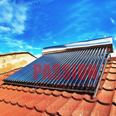 250L ضغط سخان المياه بالطاقة الشمسية 30tubes ارتفاع ضغط أنبوب الحرارة جامع الطاقة الشمسية