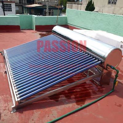 304 الفولاذ المقاوم للصدأ سخان المياه بالطاقة الشمسية الضغط المنخفض فراغ أنبوب جامع الطاقة الشمسية