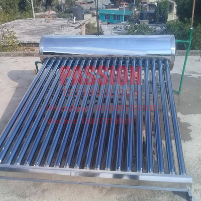 200L فراغ أنبوب سخان المياه بالطاقة الشمسية الفولاذ المقاوم للصدأ منخفضة الضغط الشمسية جامع
